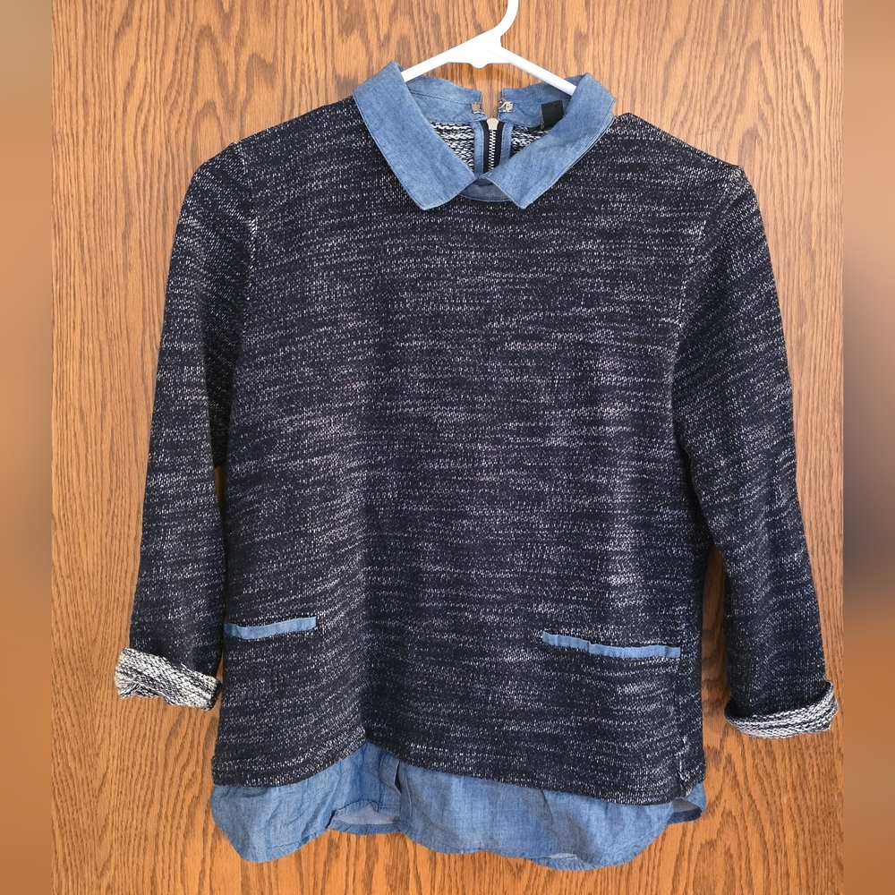 Ann Taylor Women's Knit Top Sweater 3/4 Sleeve Size M Petite